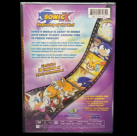 NEW SEALED DVD "SONIC X BEGINNING OF THE END" - Picture 2 of 2